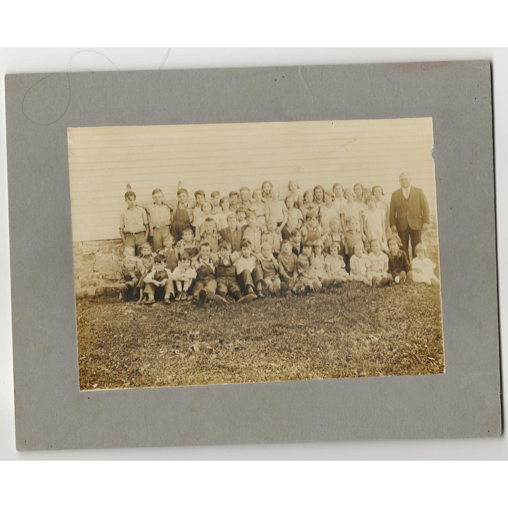 School Photo Circa 1920...Boy With No Shoes